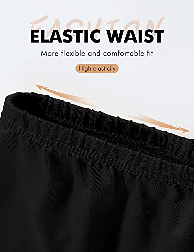 MANCYFIT Pettipant Half Slip for Women Bloomers 12-18" Inseam Wide Leg Lace Pajama Pants4