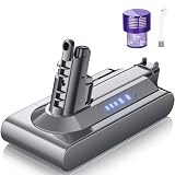 Powtree V10 Akku für Dyson, 8.0Ah Ersatzakku für Dyson V10 SV12 206340