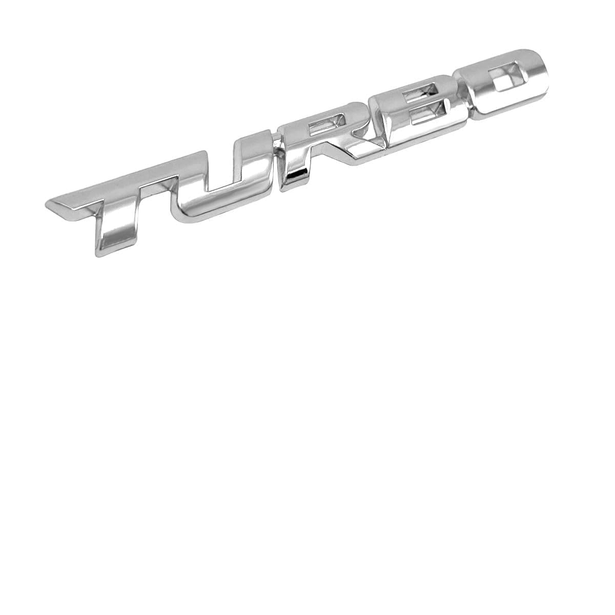 YDSTNiu 2 pack turbo emblem badge for BMW 6er Cabrio (F12 Bj.2011-2018), metal car tail side body logo sticker styling replacement decal trim,Silver