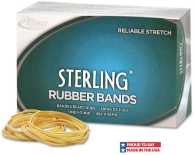 Alliance Sterling Ergonomically Correct Rubber Bands, #32, 1/8 x 3, 950 per 1lb Box (24325)