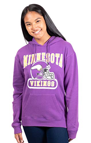 Ultra Game NFL Minnesota Vikings Womens Fleece Hoodie Sweatshirt, Team Color, X-Large
