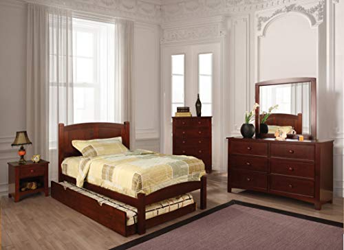 247Shopathome Youth Bed, Twin, Walnut #TOP2