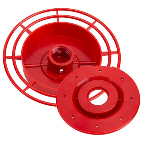 Hummingbird Feeder Replacement Bottom Suitable for Best 1 Hummingbird Feeder, Outdoors Feeder Bottom, Including Models 8 Oz, 32 Oz, and 72 Oz, Red Plastic Base(No Bottles)