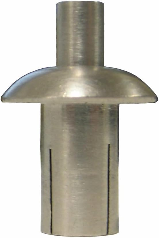 38-206-04-16 ALUMINUM DRIVE RIVET - 1/8 DIAMETER X .078-171 GRIP RANGE, BRAZIER HEAD, PLAIN FINISH (50)