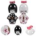 Tofficu Japanese Kimono Doll Set of 3 Wooden Kokeshi Dolls Traditional Handcrafted Figurines for Home and Izakaya Decor 3.54 Inch