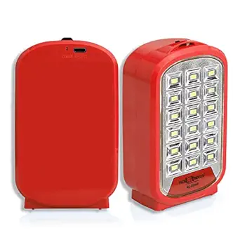 Pick Ur Needs Home Emergency Rechargeable Lantern Light 18 SMD LED Floor Lamp Light with 5 Hr Backup (Modern Red)