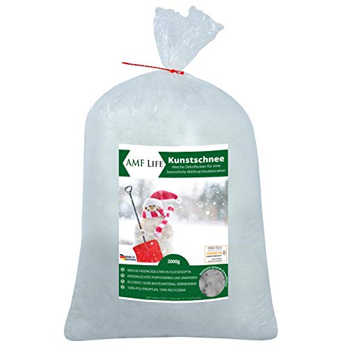 AMF Life Neige artificielle flocons de neige - Ouate de neige - Décoration de Noël - 2000 g
