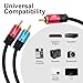 SHD RCA to 2RCA Subwoofer Cable Audio Cable 2RCA to 1RCA Bi-Directional RCA Y Adapter Premium Sound Quality Dual Shielded with Gold Plated Connectors-10Feet
