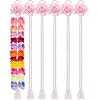 cherrboll Flower Hair Bow Organizer for Baby Girls, 6PCS Floral Hair Clips Holder Headband Hair Accessories Wall Hanging Organizers Storage for Toddler Room Nursery Decor