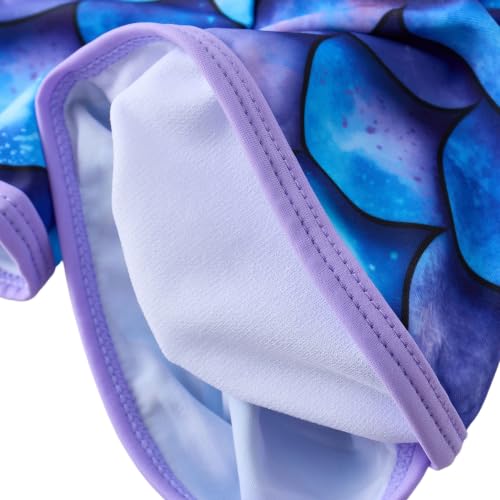 Image of Girl Rash Guard Swimsuit 2-Pieces Long Sleeve Bathing Suit 4-12Years | Kids Swimwear Sets,UPF 50+ Sun Protection,Soft And Comfortable Fabric,Swimming Pool,Beach