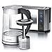 Arendo - Edelstahl Glas Wasserkocher mit Teesieb u wählbaren Temperaturstufen 1,7 L und 2 Scheiben Toaster in Edelstahl Langschlitztoaster 750W