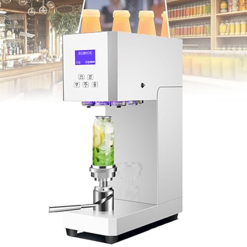 LYDZUSDP Commercial Soda Can Sealer with LCD Counter | Automatic Seaming Machine for Soda/Aluminum/Tin Cans | 55mm Diameter Plastic Can Sealer(White)