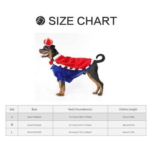 Disfraz corona y capa para perro talla S, tejido suave miniatura 2