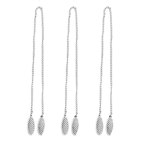 DEDC 3 Pack Bib Napkin Chain Baby Bib Houder Clips Verstelbare Napkin Clip Lanyard Halsketting voor Ouderen Volwassen Baby, 18,89 inch Lengte