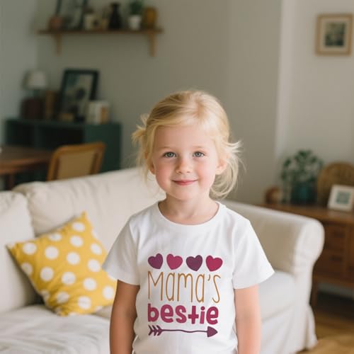 Image of Toddler Girls Shirt Baby Girl Short Sleeve Soft Cotton Graphic T-Shirts Kids Summer Tee Top (US, Age, 3 Years, White-106)