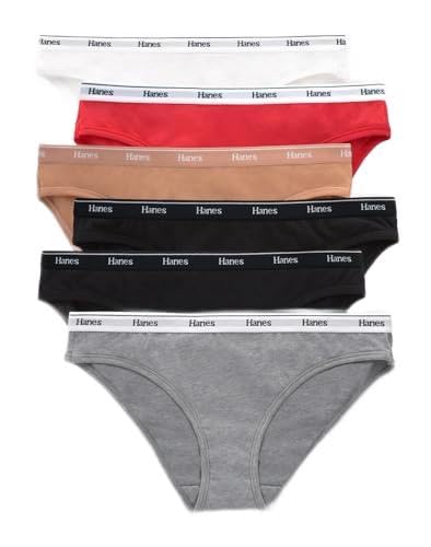 womens Originals Hipster Underwear, Stretch Cotton Panties, Moderate Coverage Underwear, 6-pack Hipster Panties (pack of 6)