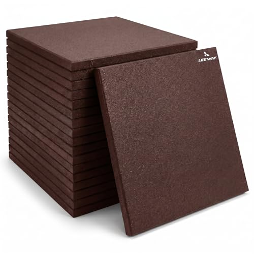 Image of Leeway Gym Mats for Floor | SBR (Set of 8, 10mm, 20 inchx20 inch) TerraCotta | Gym Floor Mat Rubber for Heavy Workout | Equipment Matt for Home Exercise | | Yoga Rubber Tiles, Kids Rooms Heavy Duty Flooring Sheet