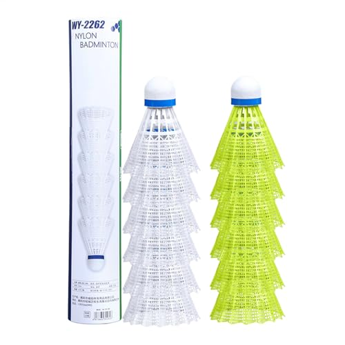 10PC Shuttlecocks - Badminton Nylon Feathers | Foam Ball Head Shetlecocks | Waterproof Badminton Birdiie Ball | High Speed Badminton Shuttlecock | Training Badminton Balls for Indoor Outdoor Sports