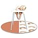 Tapis de chaise haute 132,1 cm imperméable pour bébé, protection de sol antidérapante, multi-usages, tapis de jeu rond pour bébés, tout-petits, enfants, peinture artistique (arc-en-ciel)