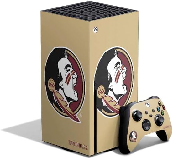 Skinit Decal Gaming Skin Compatible with Xbox Series X Bundle - Officially Licensed Florida State University Pattern Jersey Design