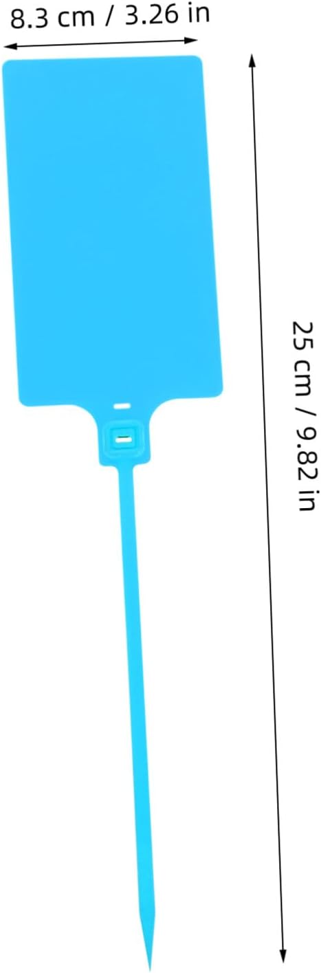 100pcs Blue Plastic Shipping Labels Tags with String 5.8x100mm Wire Tags for Packaging and Luggage Labeling in Industrial Shipping