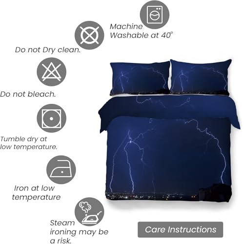 Housse de couette 240 x 260 cm en microfibre douce anti-plis avec fermeture éclair - 7