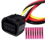 LIZAPUS 8-PIN Front Headlamp Headlight Connector Compatible with Honda Passport 2019-2023 Pigtail Plug Wiring Harness