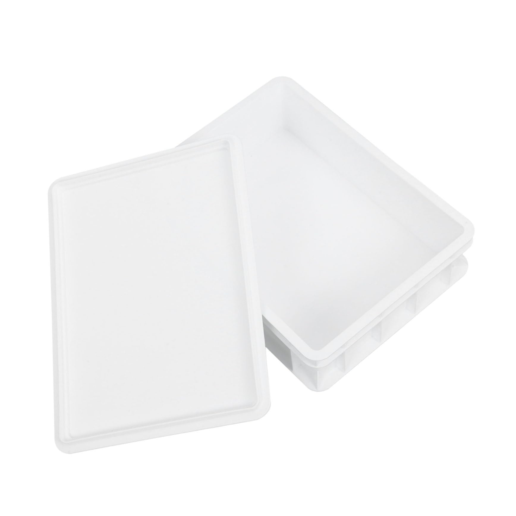 BESTYASH Dough Proofing Box Stackable Pizza Dough Tray for Home Commercial Use with Protective Lid Plastic Storage Container for Bread and Pizza Dough