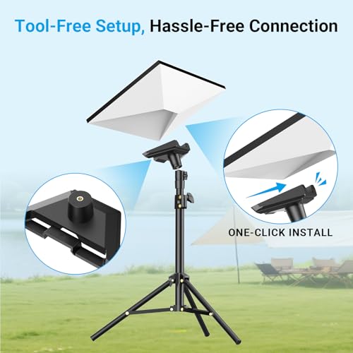 Image of Starlink Mini Tripod Mount with Adapter - Height Adjustable & 360 Tilt, Compatible with Starlink Mini Terminal, Portable Sturdy Stand for RV Camping & Outdoor Use
