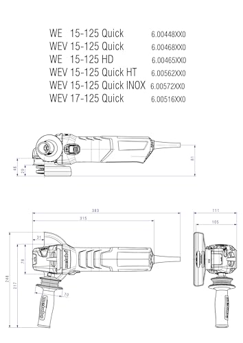 METABO WE 15 125 Quick * Meuleuse d'angle - vue 3