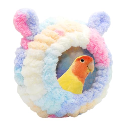 Fenteer de pássaro para gaiola, caverna de pássaros, cama fofa e confortável para dormir, cabana de