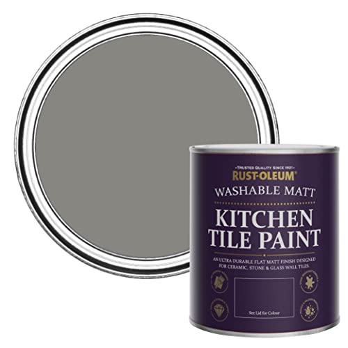 Rust-Oleum Grey water resistant Kitchen Tile Paint in Matt Finish - Art School 750ml