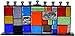 Ner Mitzvah Glass Hanukkah Menorah - Wall of Unity Multicolored Chanukah - Handcrafted Painted Glass - Fits All Standard Candles