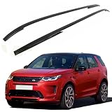 tutumulo 2Pcs Roof Rack Side Rail Fits for Land Rover Discovery Sport 2018 2019 2020 2021 2022 Gloss Black Aluminum Luggage Cargo Carrier Accessories