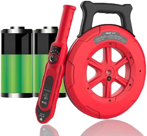 40m Underground Pipe Locator - PVC & Metal Clogging Finder, Sewer Wall Scanner for Water Pipes, 20/30/40m Depth Detection, Accurate Pipeline Blockage Detection Tool