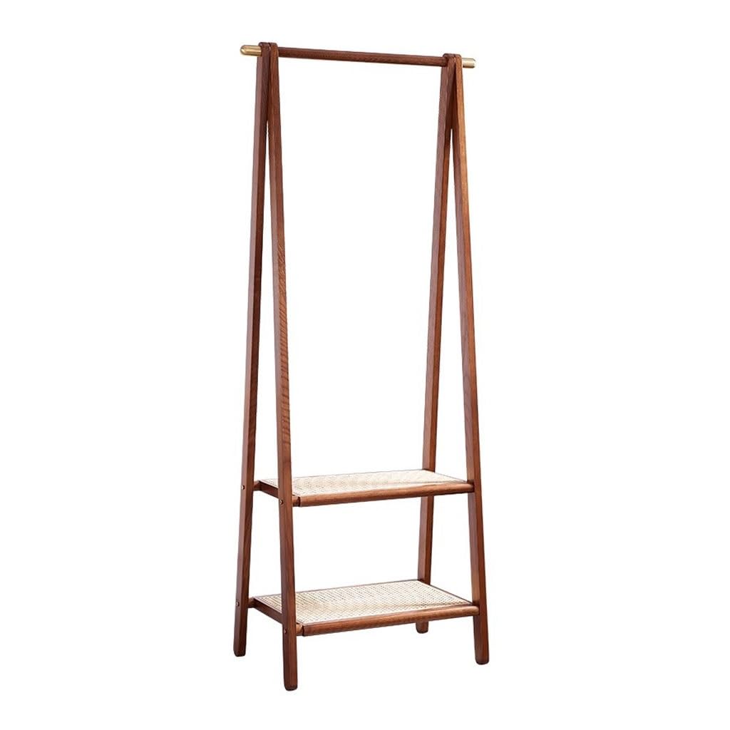 AHGFTYRDT Coat Rack Freestanding Bedroom Simple Floor-standing Coat Rack Living Room Rattan Clothes Hanger Homestay Storage Rack Hall Tree