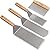 Professional Griddle Spatula Set – 4-Piece Flat Top Grill Tool Kit for BBQ, Hibachi & Outdoor Cooking – Heavy Duty Stainless Steel Griddle Spatula, Flipper, Turner, Chopper/Scraper with Wooden Handles