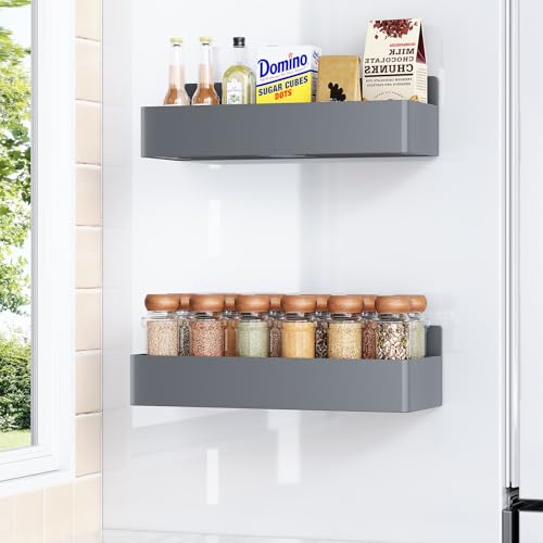 Mystozer Magnetic Spice Rack for Refrigerator, Kitchen Organizer and Storage