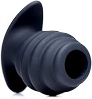 Vista 3 de Master Series HIve Ass Tunnel - Tapón anal hueco de silicona acanalado, pequeño