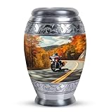 KARYLIZ Motorcycle Urns for Human Ashes Adult Female - Bike Rider Small Urns for Adult Man - Cremation Urn for Men & Women Mother - Burial Urn for Human Ashes 3 Inch