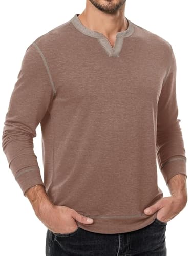 Men's Slim Fit Long Sleeve V-Neck T-Shirt/Sweater - Striped, Cotton Blend, All Seasons 12 thumbnail image
