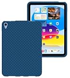 Veamor Silicone Back Case Cover for Apple iPad 11 (A16) 2025 / iPad 10 Gen 2022, 10.9 Inch Anti Slip Rubber Protective Skin Soft Bumper Kids Friendly/Impact Resistant/Shockproof (Cosmos Blue)