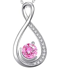 J October Birthstone Pink Tourmaline Necklace