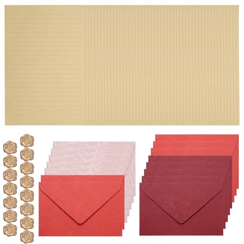 Enveloppes professionnelles en grain de bois PATIKIL à rabat en V chic