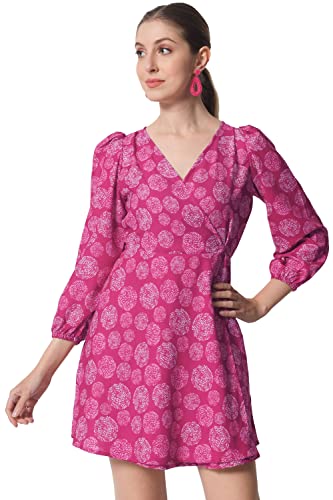 Image of SHOPPING QUEEN Women's Crepe Fit & Flare Dress