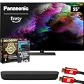Panasonic TV-55Z85AP Z85 55" OLED 4K UHD Fire TV 2024 Bundle with HTB200 Compact Soundbar, CPS Exclusive 26 Month Protection, 2X HDMI Cable & Deco Gear Complete Home Theater Beginner's Guidebook