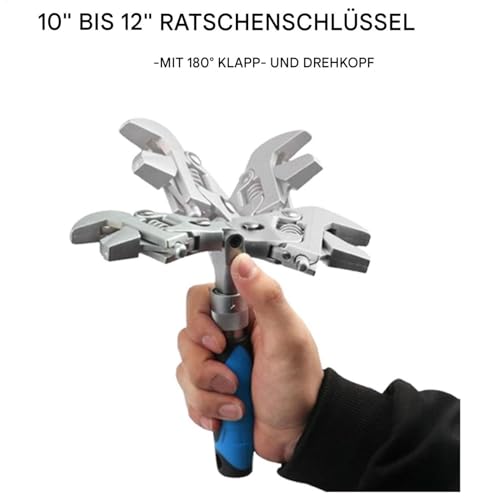 Clé à cliquet extensible 10-12" pour débloquer les boulons difficiles d'accès - 5