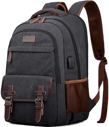 Mactso Canvas Travel Laptop Backpack for Men Women, Business Work...