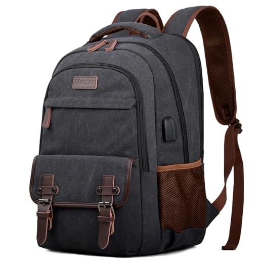 Best good looking backpack for graduate school Mactso Canvas Travel Laptop Backpack