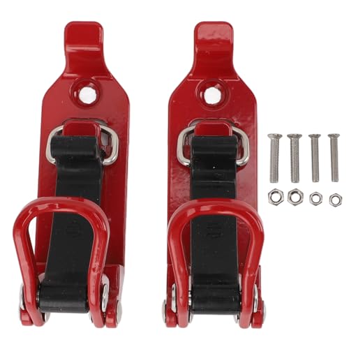 2PCS Shovel Mount, Quick Release Axe Shovel Holder Wall Mount Kit Metal Rubber Clamp Mounting Kit for Truck Off Road (Red)